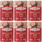 CARNILOVE Cat Kittens Pouch Gravy Rabbit 6x85g