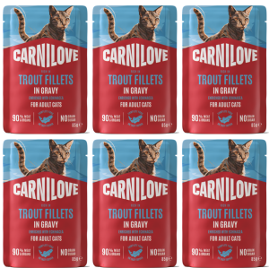 CARNILOVE Cat Pouch Gravy Trout 6x85g