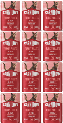 CARNILOVE Cat Pouch Jelly Turkey 12x85g