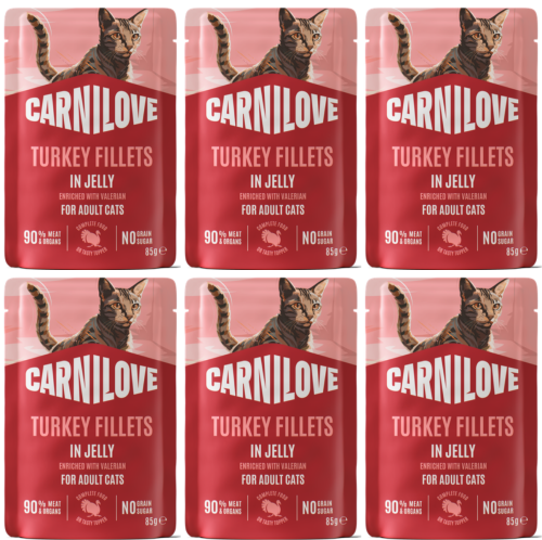 CARNILOVE Cat Pouch Jelly Turkey 6x85g