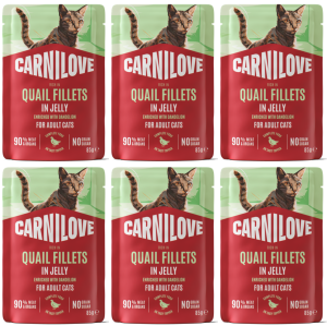 CARNILOVE Cat Pouch Jelly Quail 6x85g