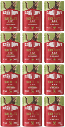CARNILOVE Cat Pouch Jelly Duck Sterilised 12x85g