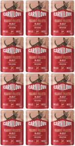 CARNILOVE Cat Kittens Pouch Jelly Rabbit 12x85g