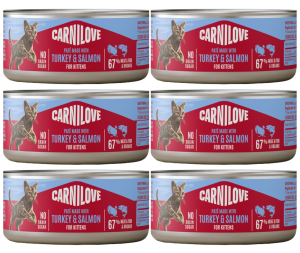 CARNILOVE Cat Kitten Turkey Salmon 6x100g