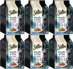 Sheba Mini Galaretka Tuńczyk Łosoś Biała Ryba 36x50g