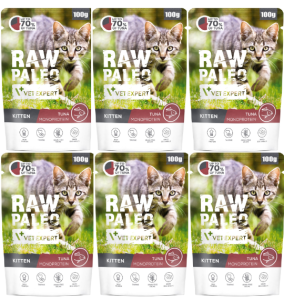 VetExpert Raw Paleo Cat Kitten Tuna 6x100g