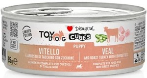 Disugual Mokra Cubes Puppy Cielęcina Indyk 85g