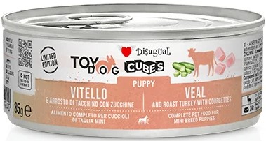 Disugual Mokra Cubes Puppy Cielęcina Indyk 85g