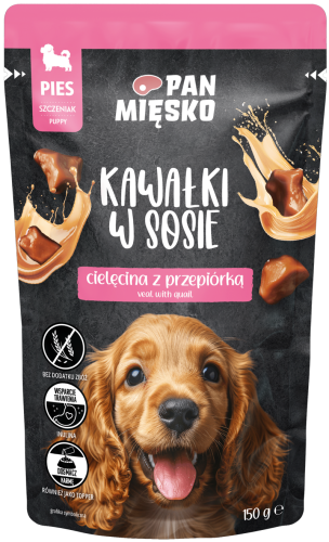 Pan Mięsko Mokra Cielęcina Przepiórka 150g