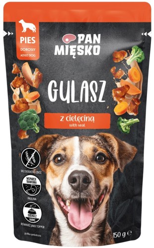 Pan Mięsko Mokra Gulasz Indyk Cielęcina 150g
