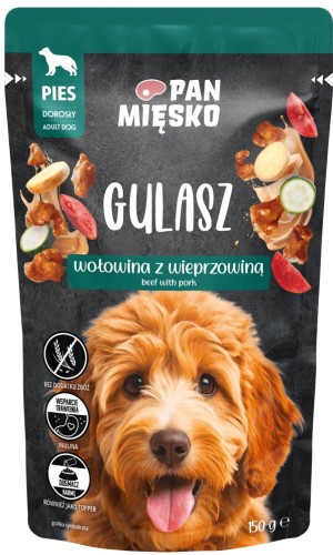 Pan Mięsko Mokra Gulasz Wołowina Wieprzowina 150g