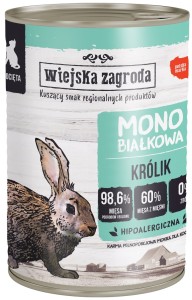 Wiejska Zagroda Kot Mono Kitten Królik 400g