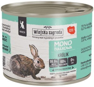 Wiejska Zagroda Kot Mono Kitten Królik 200g