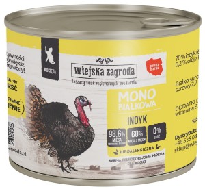 Wiejska Zagroda Kot Mono Kitten Indyk 200g