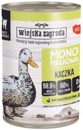 Wiejska Zagroda Kot Mono Kaczka 400g