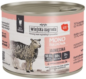 Wiejska Zagroda Kot Mono Jagnięcina 200g