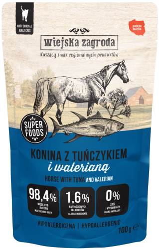 Wiejska Zagroda Kot Mokra Konina z Tuńczykiem 100g
