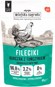Wiejska Zagroda Kot Mokra Fileciki Kurczak z Tuńczykiem 85g