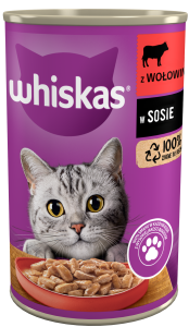 Whiskas Mokra Wołowina w sosie 400g