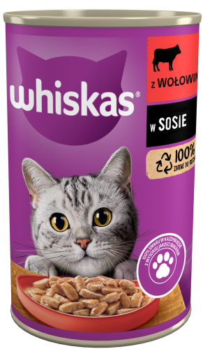 Whiskas Mokra Wołowina w sosie 400g