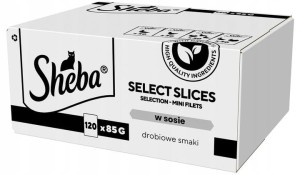 SHEBA Saszetka Select Slices Drobiowe Smaki w Sosie 120x85g