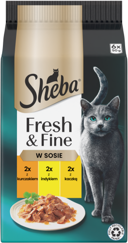 Sheba Mini Sos Kurczak Indyk Kaczka 6x50g