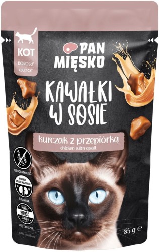 Pan Mięsko Kot Saszetka Kurczak Przepiórka 85g