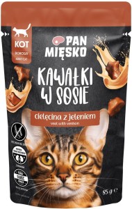 Pan Mięsko Kot Saszetka Cielęcina Jeleń 85g