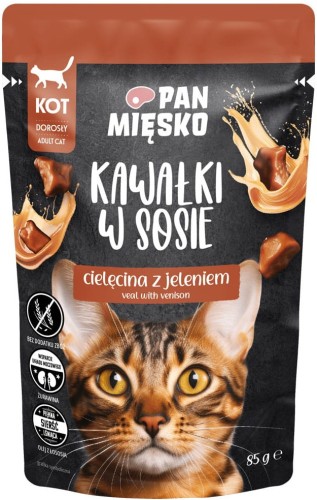 Pan Mięsko Kot Saszetka Cielęcina Jeleń 85g