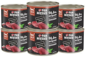 Pan Mięsko Kot Mokra Wieprzowina z Jeleniem 6x200g