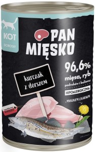 Pan Mięsko Kot Mokra Kurczak z Dorszem 400g