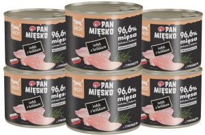 Pan Mięsko Kot Mokra Indyk z Królikiem 6x200g