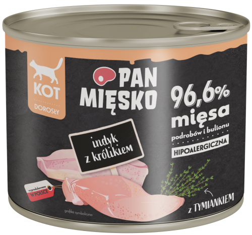 Pan Mięsko Kot Mokra Indyk z Królikiem 200g