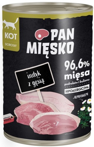 Pan Mięsko Kot Mokra Indyk z Gęsią 400g