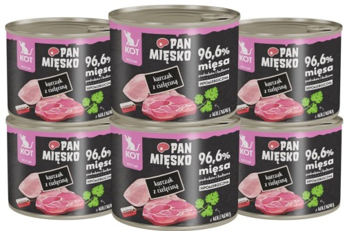 Pan Mięsko Kocięta Mokra Kurczak z Cielęciną 6x200g