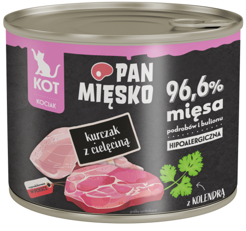 Pan Mięsko Kocięta Mokra Kurczak z Cielęciną 200g