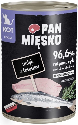 Pan Mięsko Kitten Mokra Indyk z Łososiem 400g
