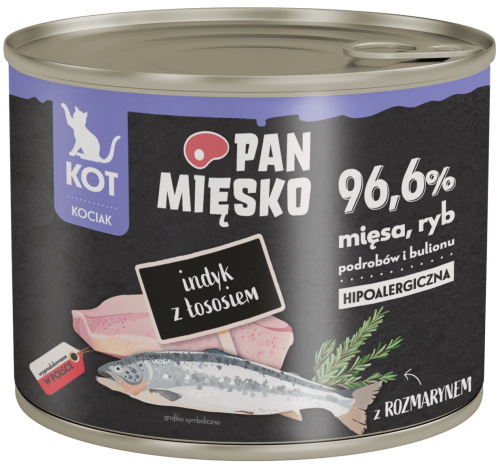 Pan Mięsko Kocięta Mokra Indyk z Łososiem 200g