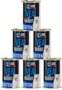JohnDog ForCats Kitten cielęcina król 6x400g