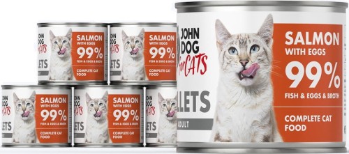 John Dog For Cats Fillets Łosoś z Jajkami 6x140g