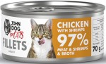 John Dog For Cats Fillets Kurczak Krewetki 70g