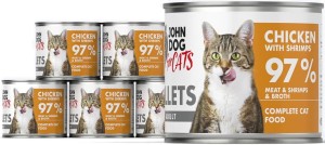 John Dog For Cats Fillets Kurczak Krewetki 6x140g