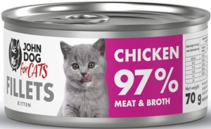 John Dog For Cats Fillets Kocięta Kurczak 70g