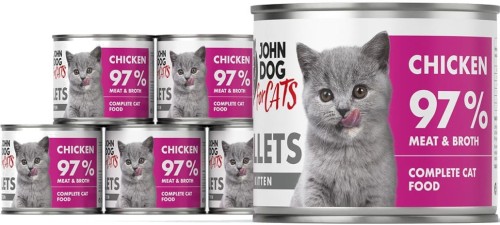 John Dog For Cats Fillets Kocięta Kurczak 6x140g
