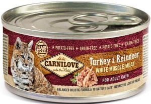 CARNILOVE Cat Puszka Adult Turkey Reindeer 100g