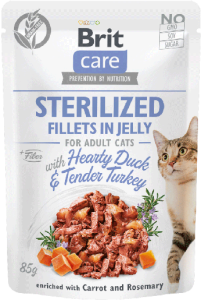 Brit Care Cat Pouch Sterilized Jelly Duck 6x85g