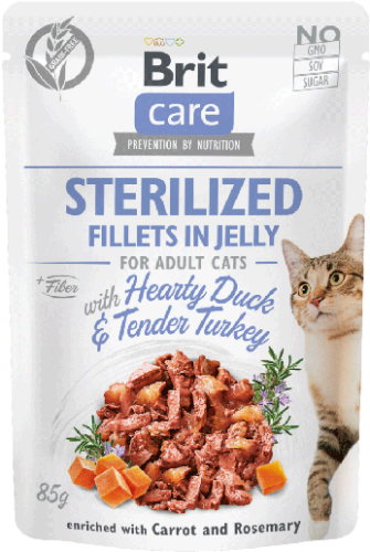 Brit Care Cat Pouch Sterilized Jelly Duck 85g