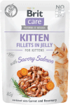Brit Care Cat Pouch Kitten Jelly Savory Salmon 6x85g