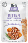 Brit Care Cat Pouch Kitten Jelly Savory Salmon 12x85g
