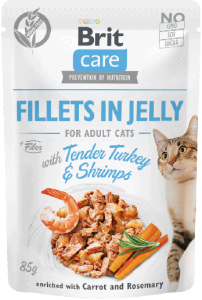 Brit Care Cat Pouch Jelly Turkey Shrimps 85g